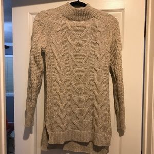 Warm turtleneck sweater cardigan